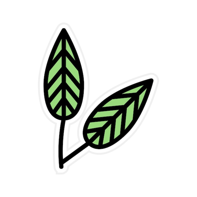 La imagen vectorial del icono de la hoja se puede usar para el bosque tropical