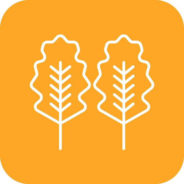 La imagen vectorial del icono de la hoja de roble se puede utilizar para el otoño