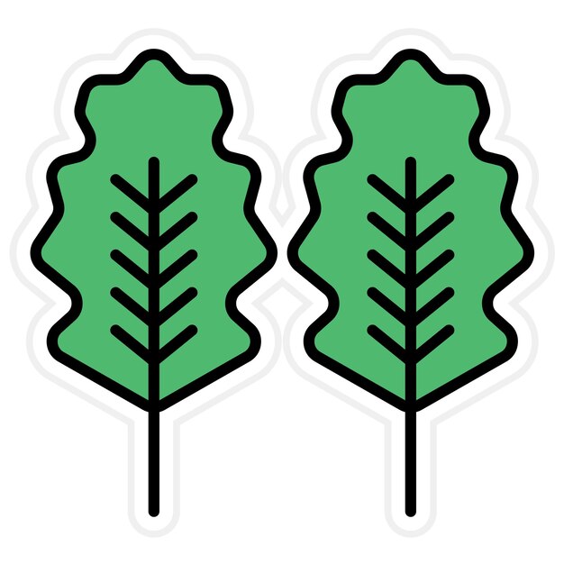 La imagen vectorial del icono de la hoja de roble se puede utilizar para el otoño