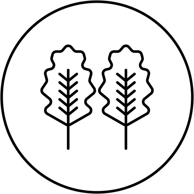 La imagen vectorial del icono de la hoja de roble se puede utilizar para el otoño