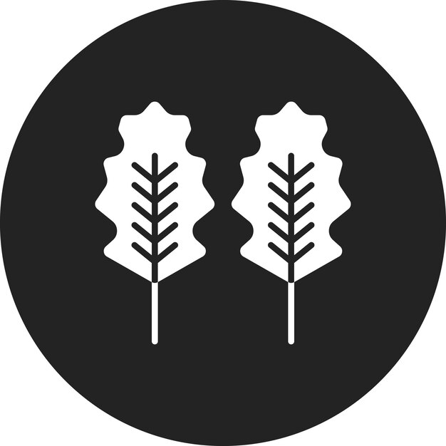 La imagen vectorial del icono de la hoja de roble se puede utilizar para el otoño