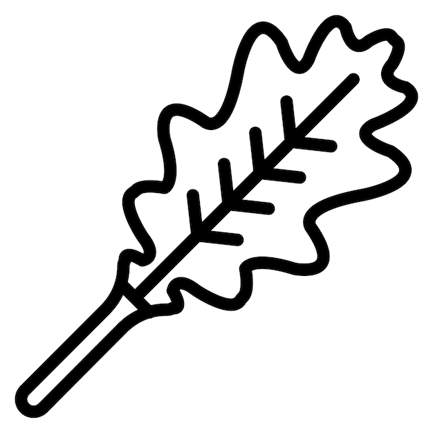 Imagen vectorial del icono de la hoja de roble real Se puede usar para Empire