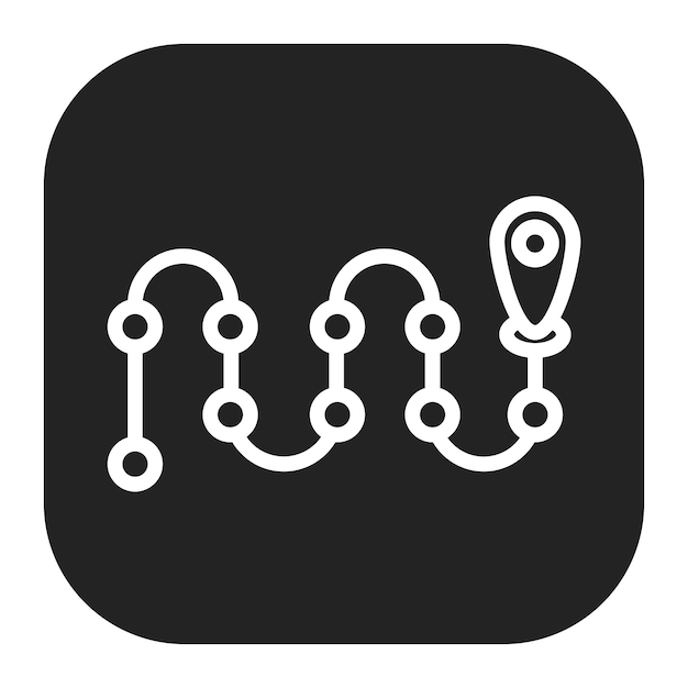 Imagen vectorial del icono de la hoja de ruta Puede utilizarse para el Plan de Acción