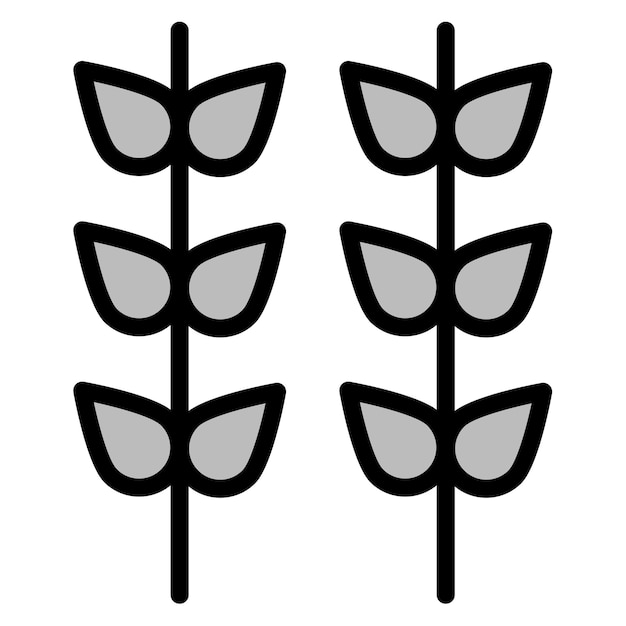 Imagen vectorial de icono de hojas Se puede utilizar para las características de la tela