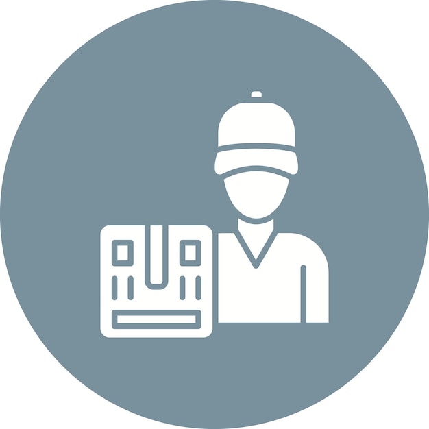 Imagen vectorial del icono del hombre de la entrega Se puede usar para Shopping Friday
