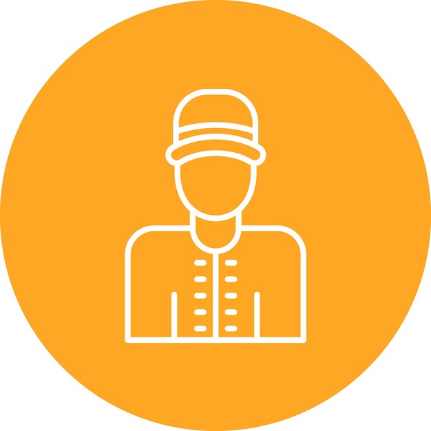 Imagen vectorial del icono del hombre de la entrega Se puede utilizar para la logística