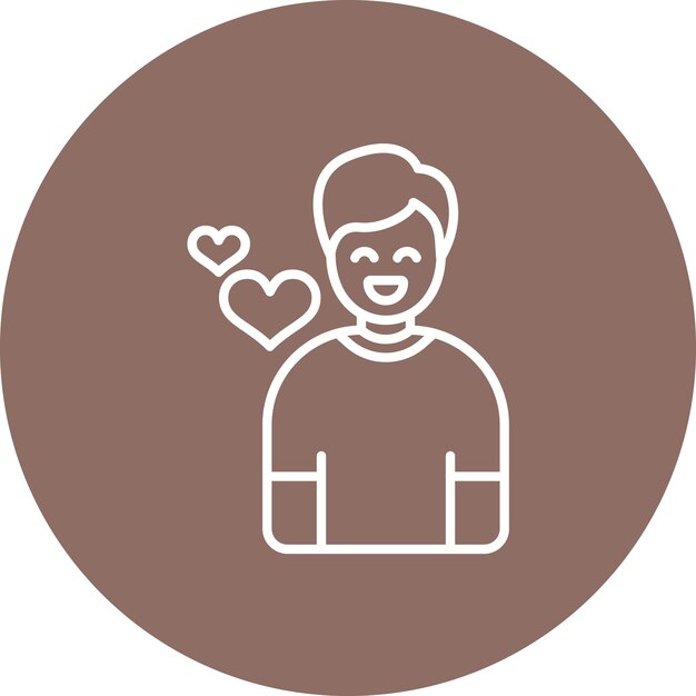 La imagen vectorial del icono del hombre feliz se puede usar para Comfort