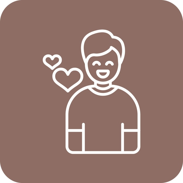 La imagen vectorial del icono del hombre feliz se puede usar para Comfort