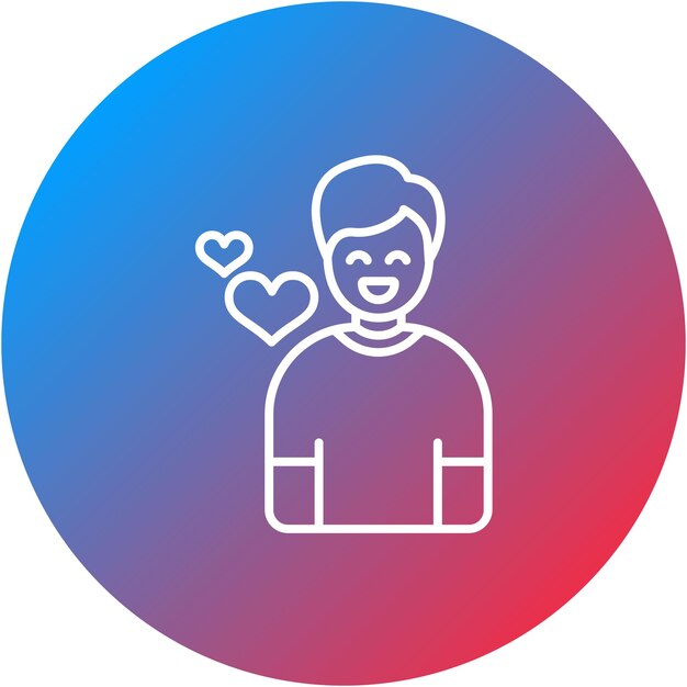 La imagen vectorial del icono del hombre feliz se puede usar para Comfort