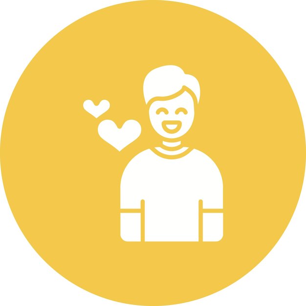 La imagen vectorial del icono del hombre feliz se puede usar para Comfort