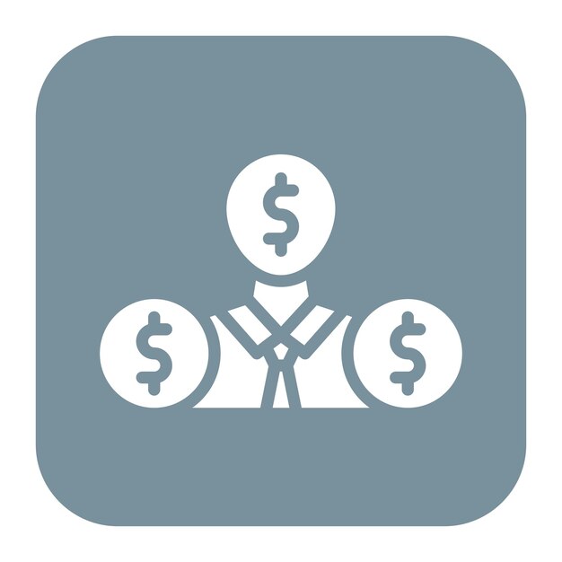 Imagen vectorial de icono de hombre de negocios corrupto Se puede usar para Corrupción