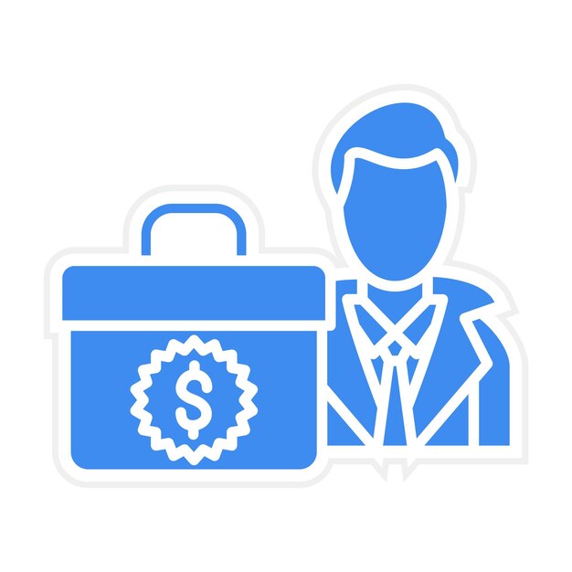 Imagen vectorial de icono de hombre de negocios Se puede usar para negocios y finanzas