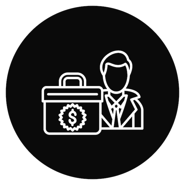 Imagen vectorial de icono de hombre de negocios Se puede usar para negocios y finanzas