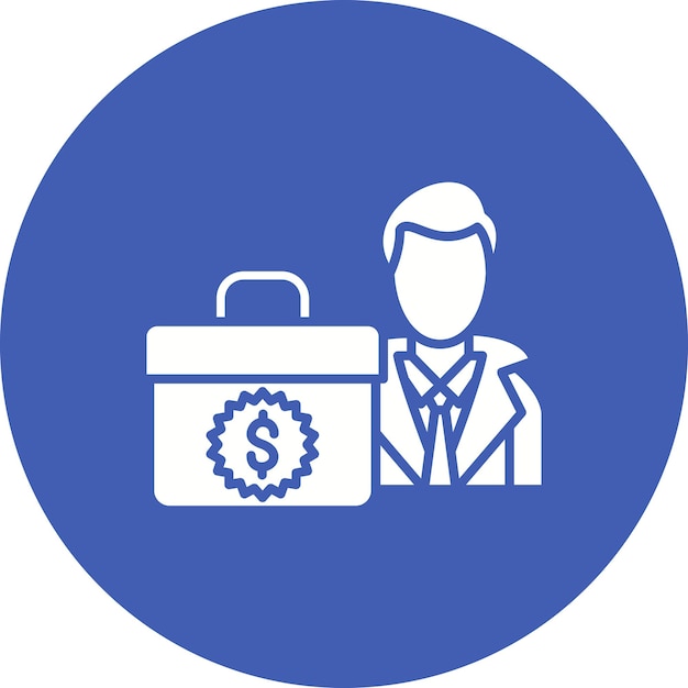 Imagen vectorial de icono de hombre de negocios Se puede usar para negocios y finanzas