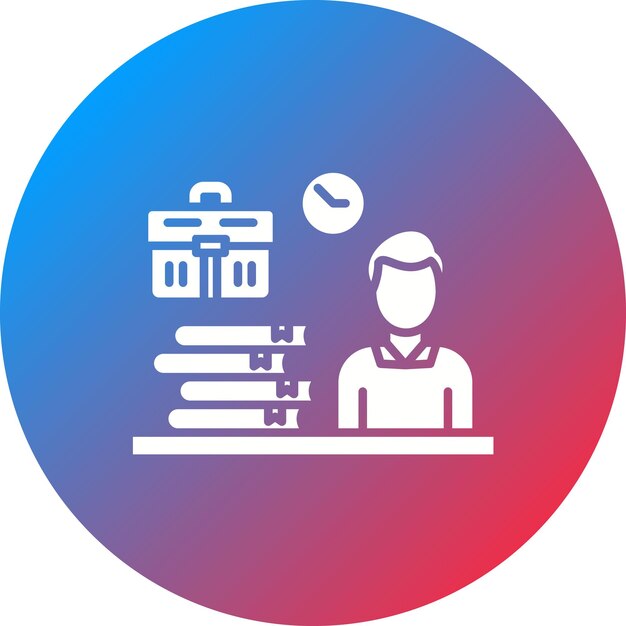 Imagen vectorial del icono del hombre ocupado Se puede utilizar para la búsqueda de empleo