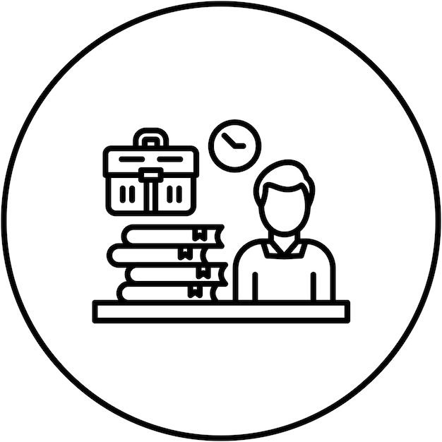 Imagen vectorial del icono del hombre ocupado Se puede utilizar para la búsqueda de empleo