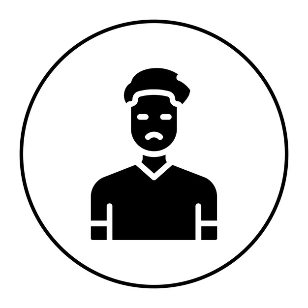 Imagen vectorial del icono del hombre Se puede usar para sin techo