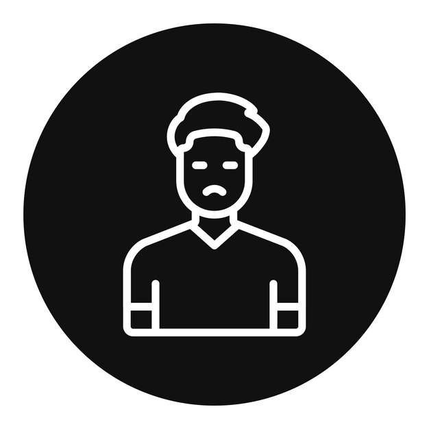 Imagen vectorial del icono del hombre Se puede usar para sin techo