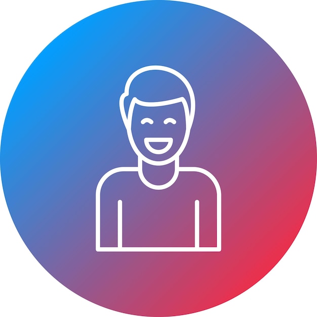 Imagen vectorial del icono del hombre sonriente Se puede usar para el cuidado dental