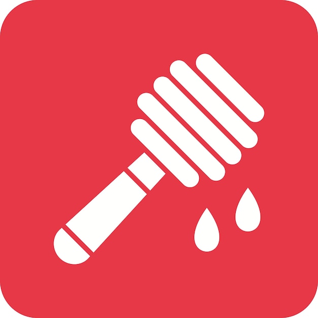 Imagen vectorial del icono de Honey Dipper Se puede usar para la mañana y el desayuno