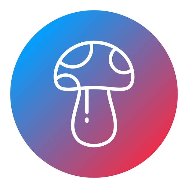 Imagen vectorial del icono del hongo Se puede usar para Fairytale