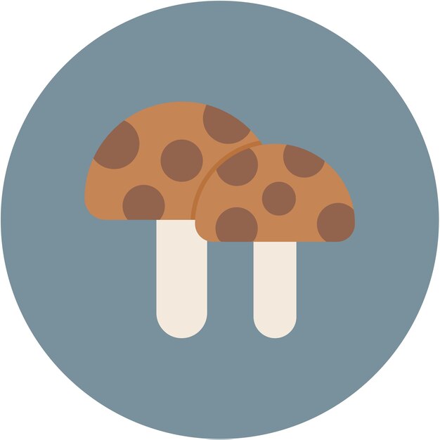 La imagen vectorial del icono de los hongos se puede utilizar para la nutrición