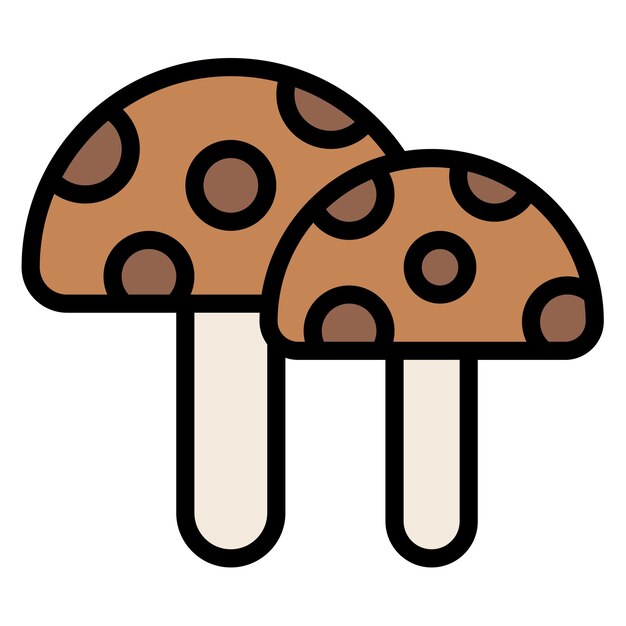 La imagen vectorial del icono de los hongos se puede utilizar para la nutrición