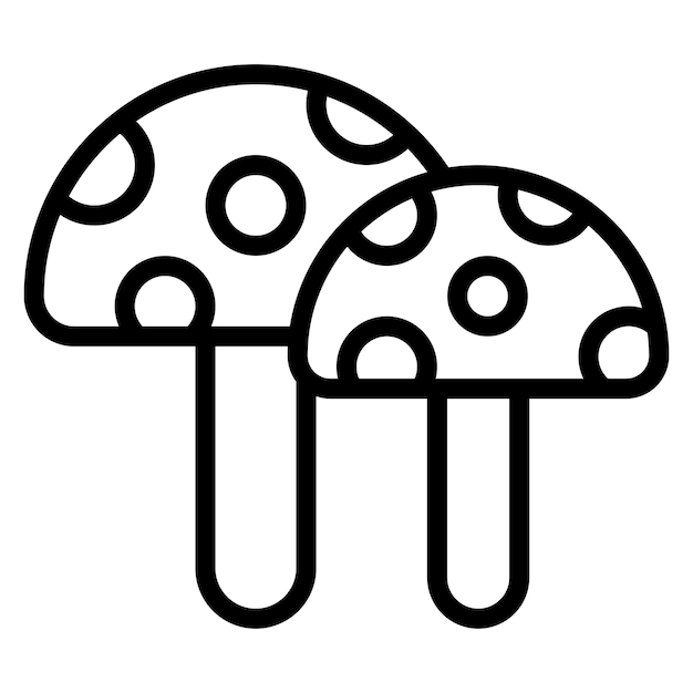 La imagen vectorial del icono de los hongos se puede utilizar para la nutrición