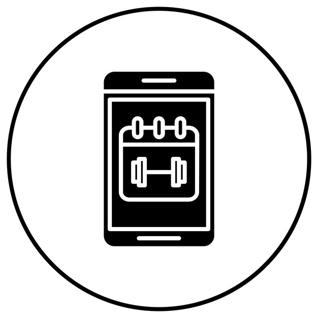 Imagen vectorial del icono del horario de entrenamiento Se puede usar para la aplicación de entrenamiento