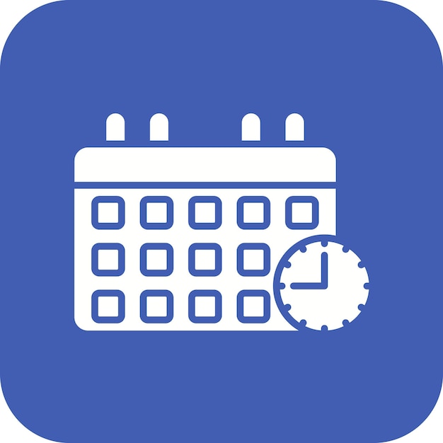 Imagen vectorial del icono del horario Se puede utilizar para la gente de negocios