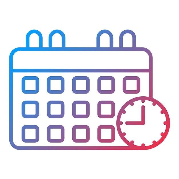 Imagen vectorial del icono del horario Se puede utilizar para la gente de negocios