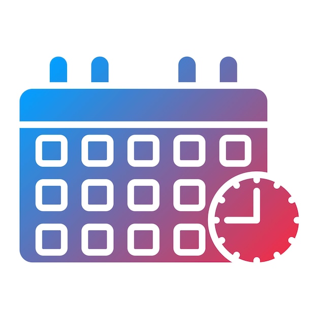 Imagen vectorial del icono del horario Se puede utilizar para la gente de negocios