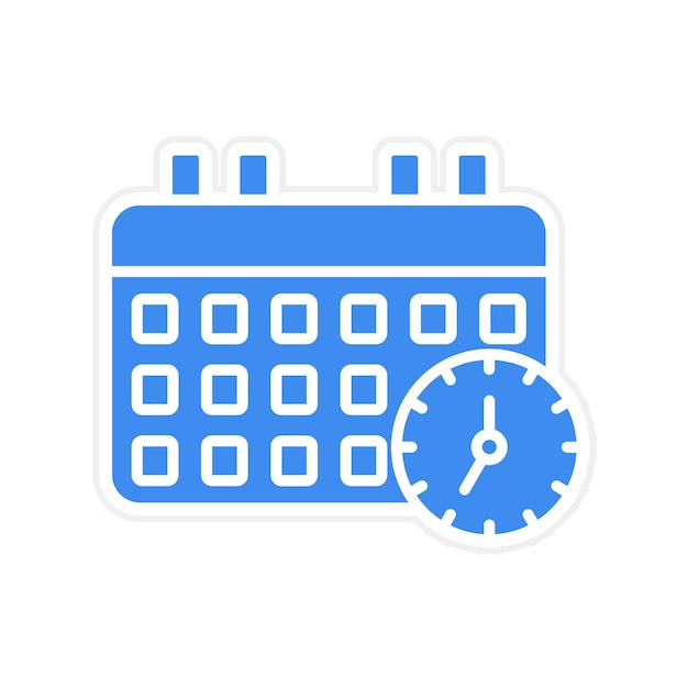 Imagen vectorial del icono del horario Se puede utilizar para la gestión empresarial