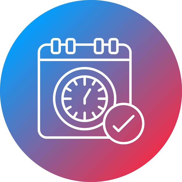 Imagen vectorial del icono del horario Se puede utilizar para la productividad