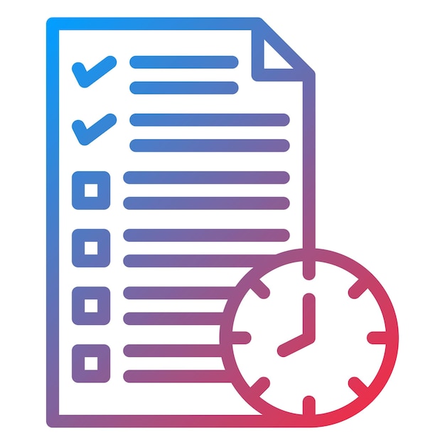 Imagen vectorial del icono del horario de trabajo Puede utilizarse para la gestión del personal