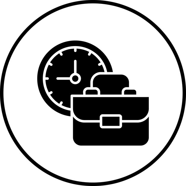 Imagen vectorial del icono de las horas de trabajo Se puede utilizar para la tienda web