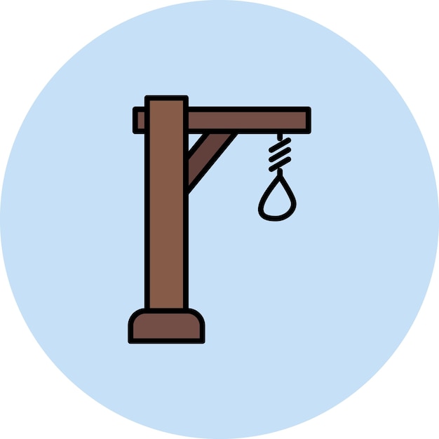 Imagen vectorial del icono de la horca Se puede usar para Pirate