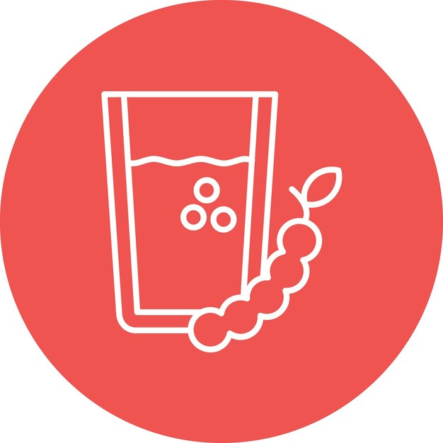 Imagen vectorial del icono de horchata se puede utilizar para bebidas