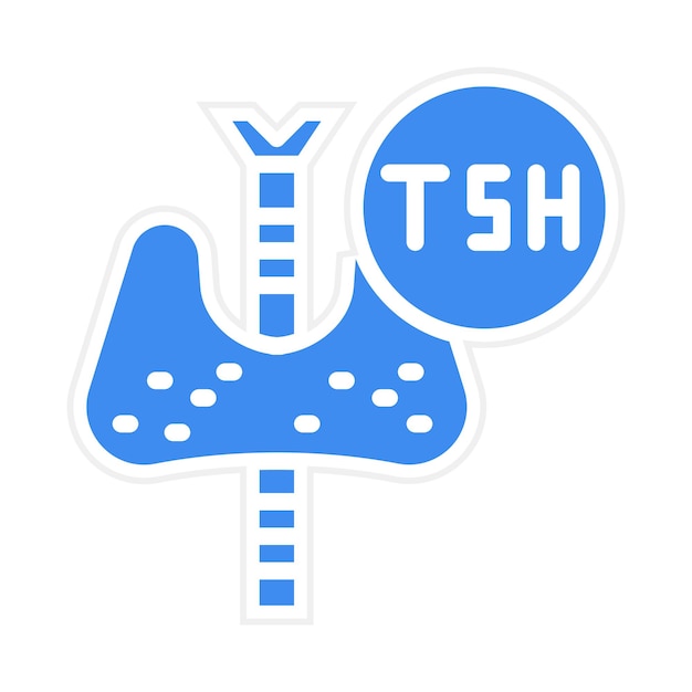 Imagen vectorial del icono de la hormona estimulante de la tiroides Puede utilizarse para pruebas médicas