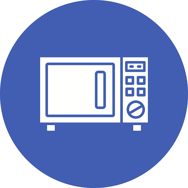 Imagen vectorial del icono del horno de microondas se puede utilizar para artículos para el hogar