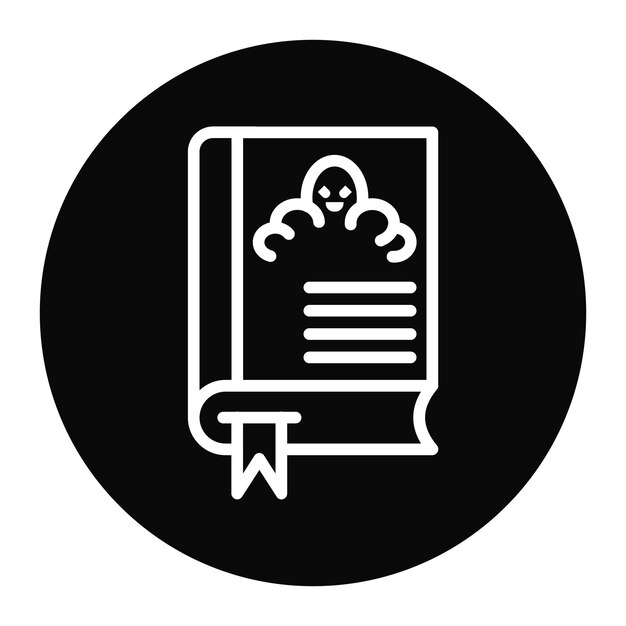Imagen vectorial de icono de horror literario Se puede usar para Literatura