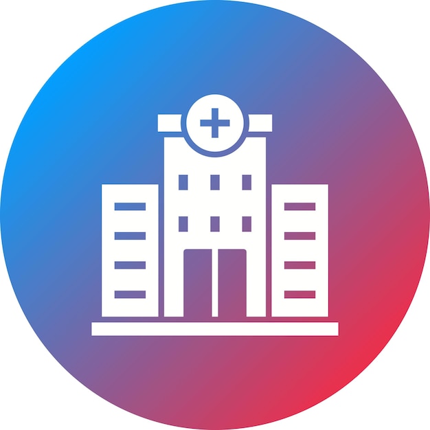 Imagen vectorial del icono del hospital Se puede utilizar para los elementos de la ciudad