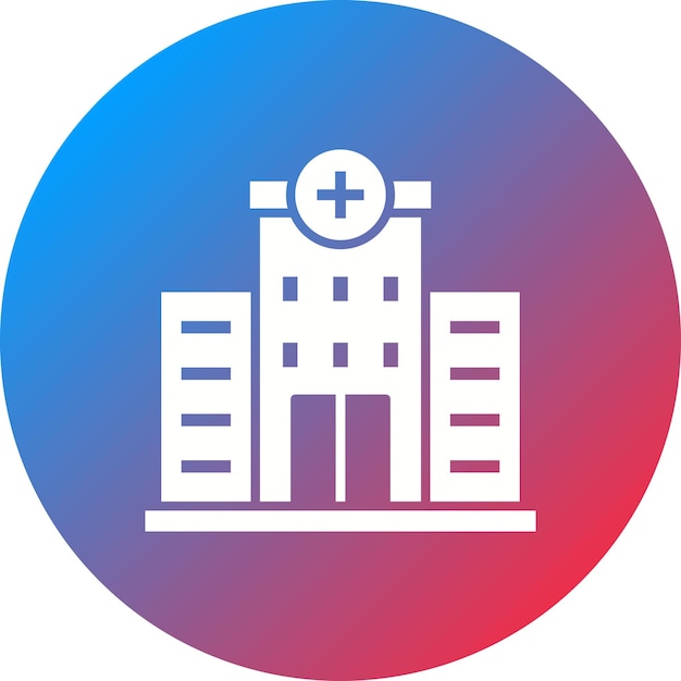 Vector imagen vectorial del icono del hospital se puede utilizar para los elementos de la ciudad