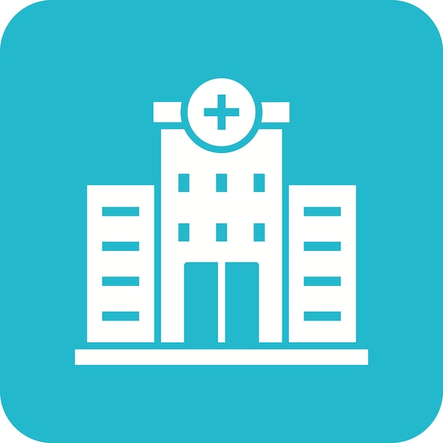 Imagen vectorial del icono del hospital Se puede utilizar para los elementos de la ciudad