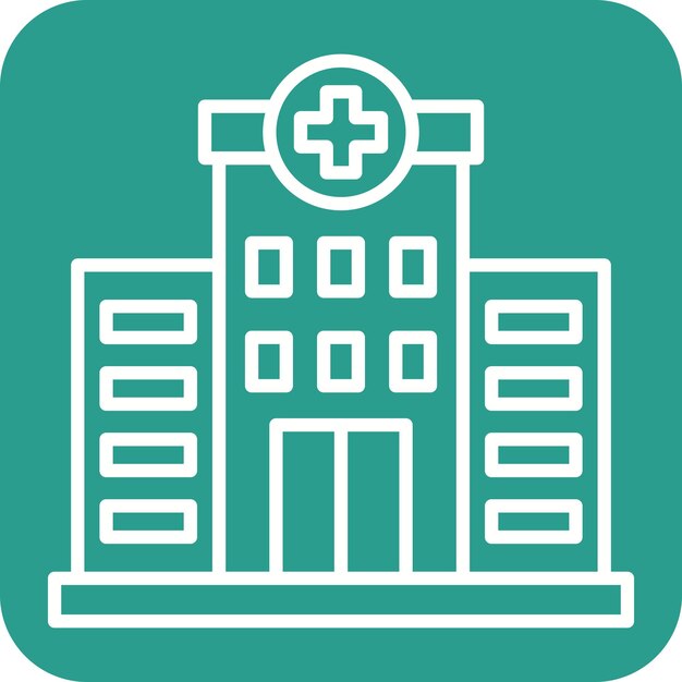 Vector imagen vectorial del icono del hospital se puede utilizar para los elementos de la ciudad