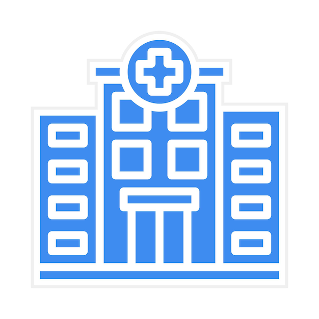 Imagen vectorial del icono del hospital Se puede utilizar para la enfermería