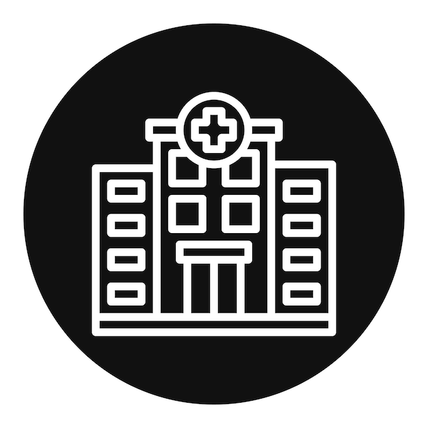 Imagen vectorial del icono del hospital Se puede utilizar para la enfermería