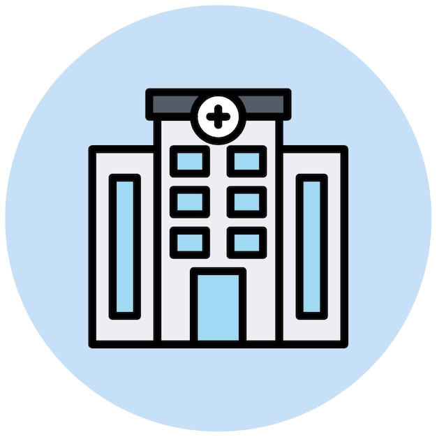 Imagen vectorial del icono del hospital Se puede utilizar para la maternidad