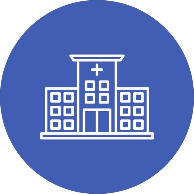 Imagen vectorial del icono del hospital Se puede utilizar para la medicina