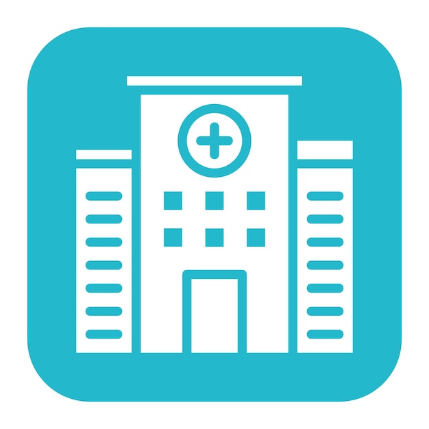 Imagen vectorial del icono del hospital puede utilizarse para los servicios públicos